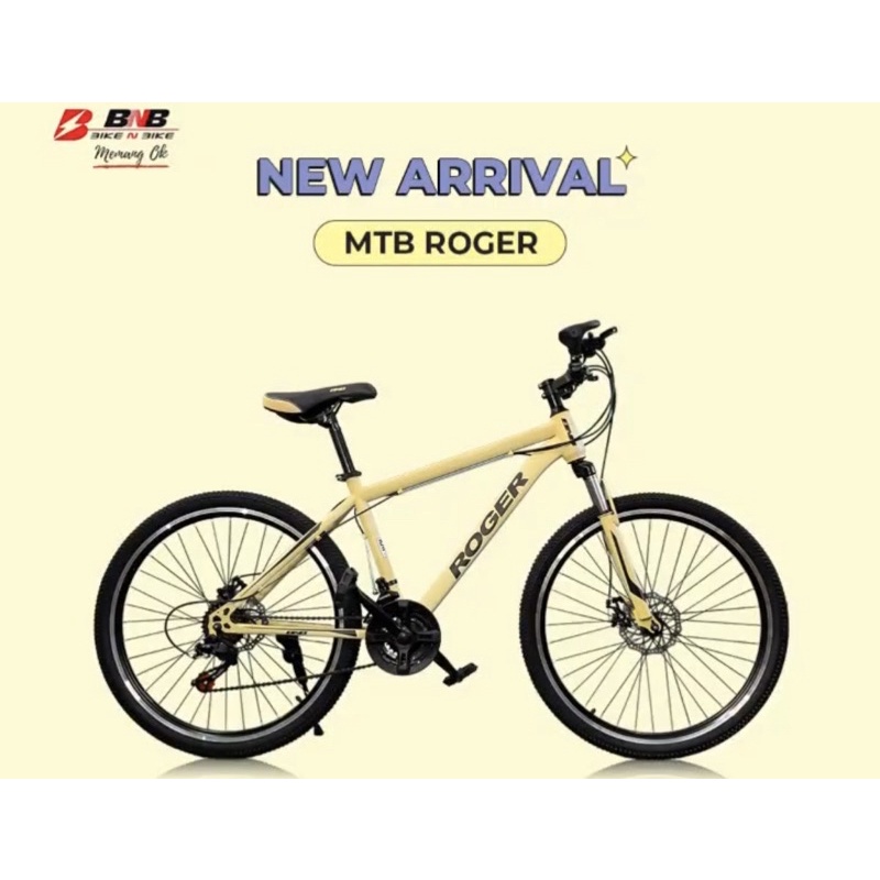Sepeda Gunung MTB BNB ROGER 26 inch 21 Speed FD Shimano Garansi Original SNI-5