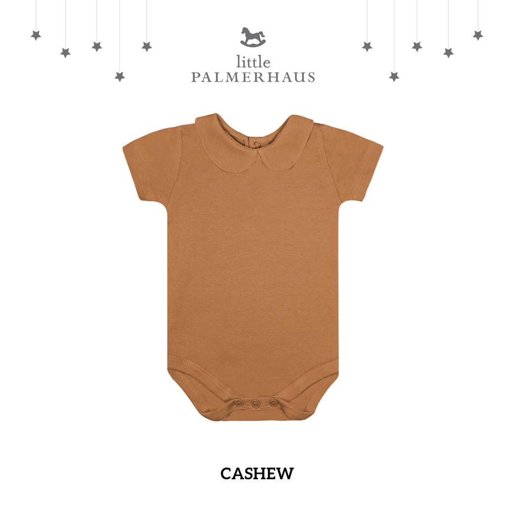 Little Palmerhaus - Girl Collar Bodysuit Short Sleeve 0-9 bulan