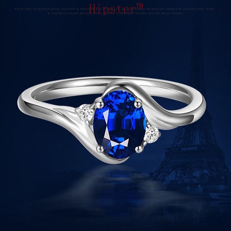 European and American New Fashion Inlaid Colored Gemstone Adjustable Ring