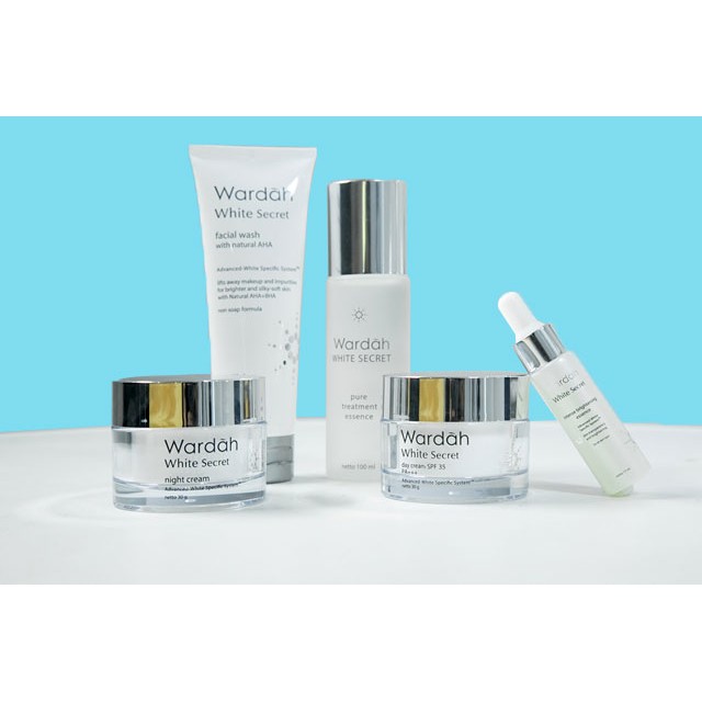 wardah white secret complete care (5 produk)