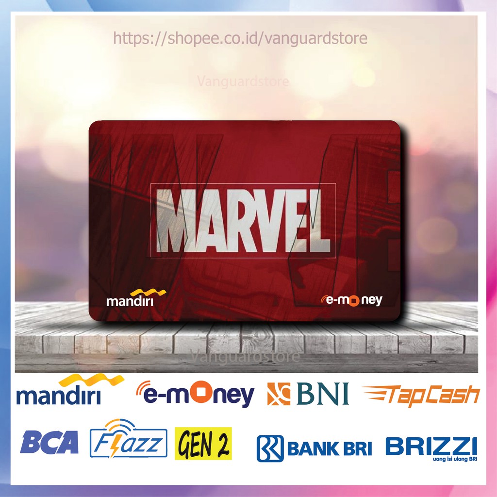 KARTU E MONEY E TOLL LOGO MARVEL SUPERHERO ANIME 40 EMONEY MANDIRI FLAZZ BCA BNI TAPCASH BRIZZI