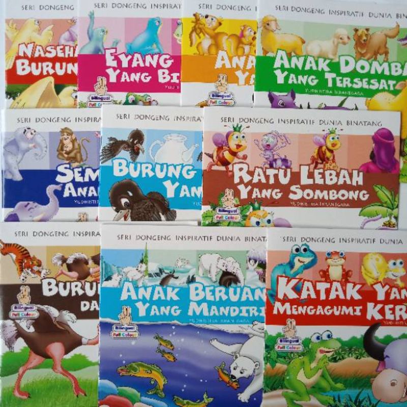 

buku cerita anak seri dunia binatang dongeng full warna murah