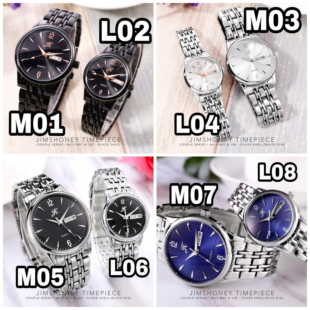 JAM TANGAN JH 8415 JIMS HONEY ORI WATCH ANALOG COUPLE WANITA PRIA FASHION MEWAH ELEGAN GLAMOR IMPOR