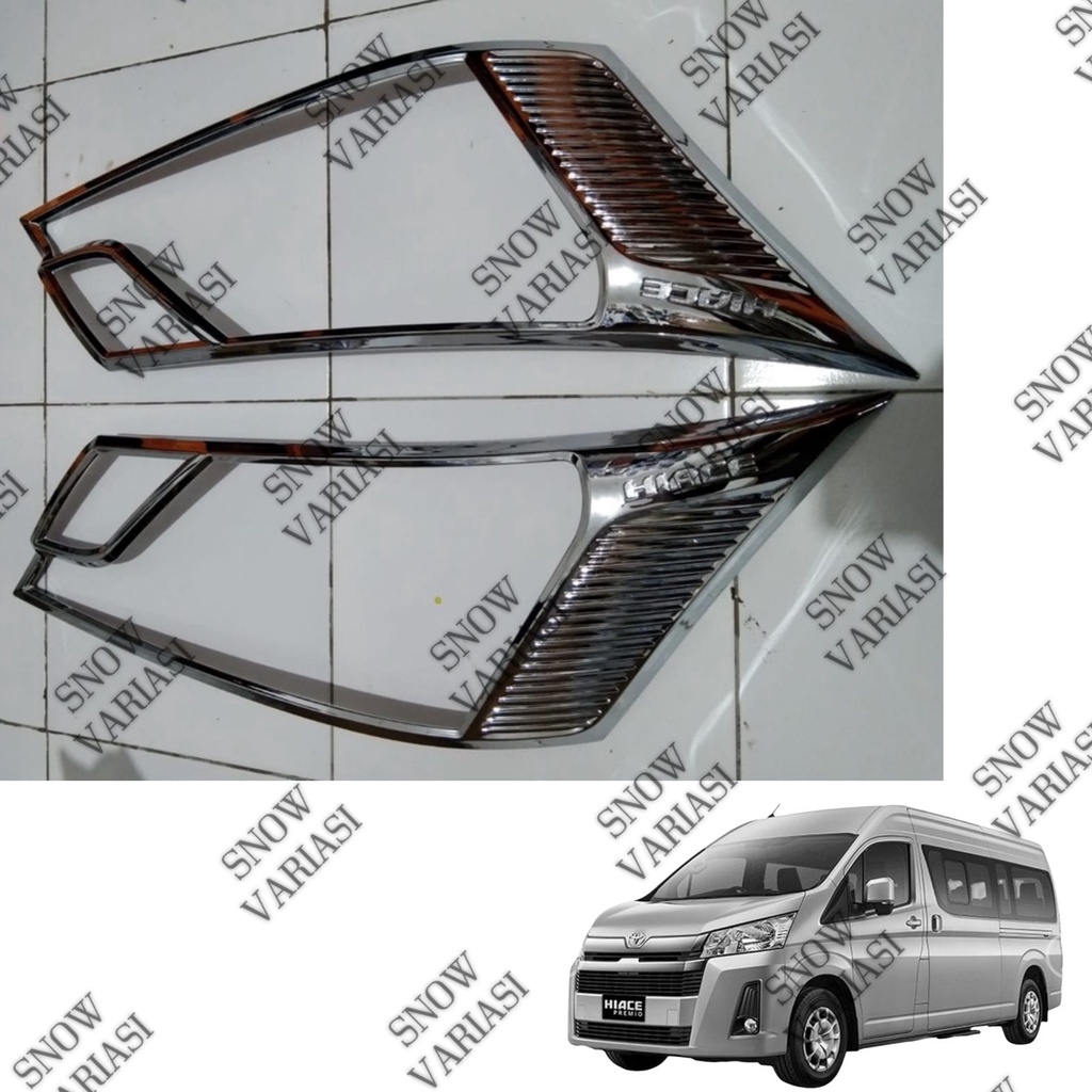 Garnish lampu depan head lamp Hiace 2020 chrome jsl