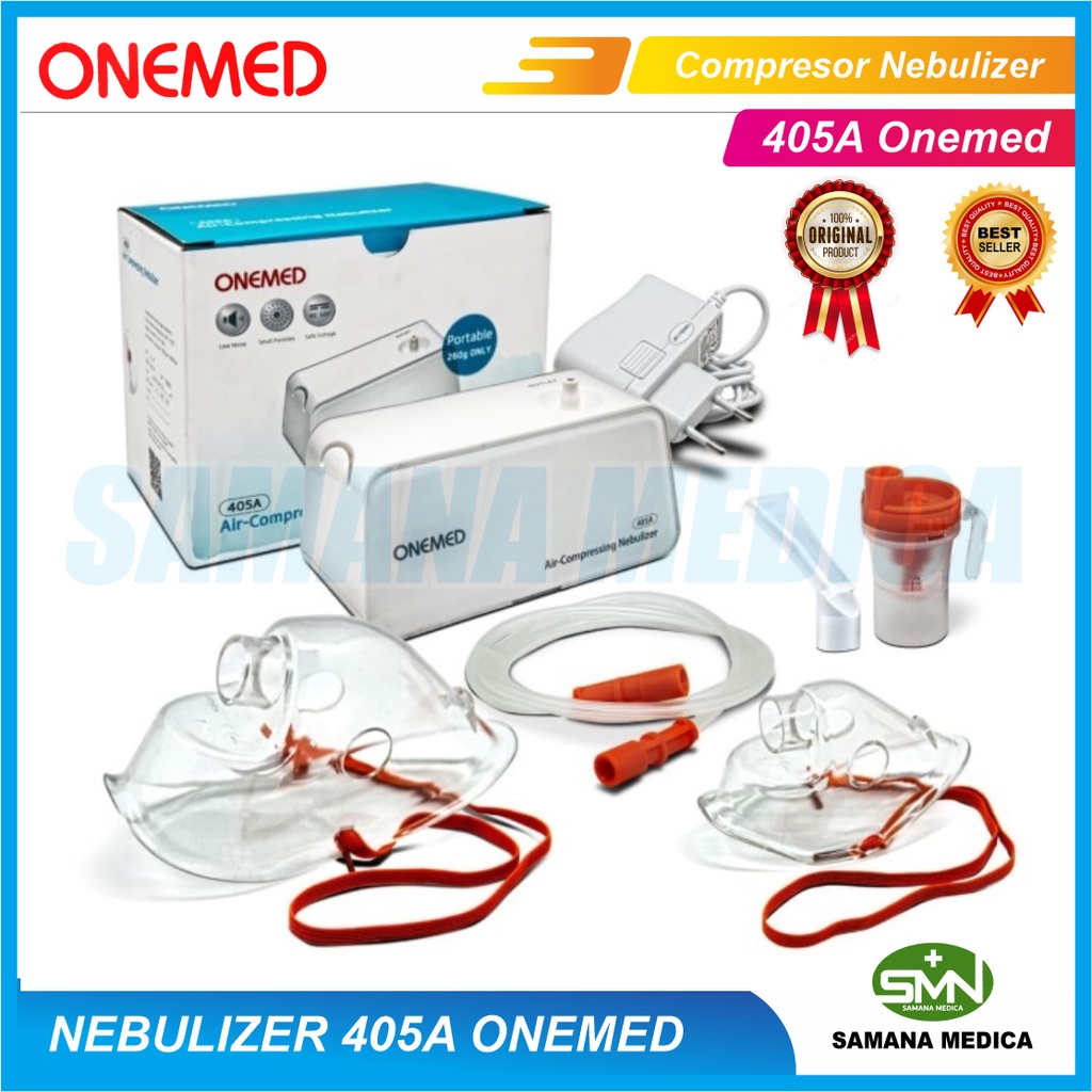 Onemed 405A Nebulizer Nebul Terapi Uap Pernafasan Asma Bronkitis Compressor Portable