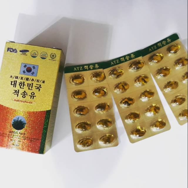 Redpine Korea 적송 ( Jeoksong ) Korea Redpine Needle Oil Capsule
1 pack ( 한팩 ) isi 30 butir