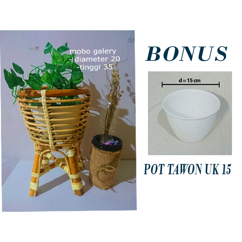 POT BUNGA ROTAN POT BUNGA
