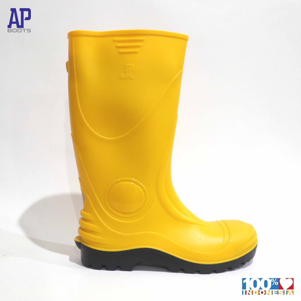 AP SAFETY S5 39-43 YELLOW/WHITE - SEPATU BOOT SAFETY KARET- AP BOOTS