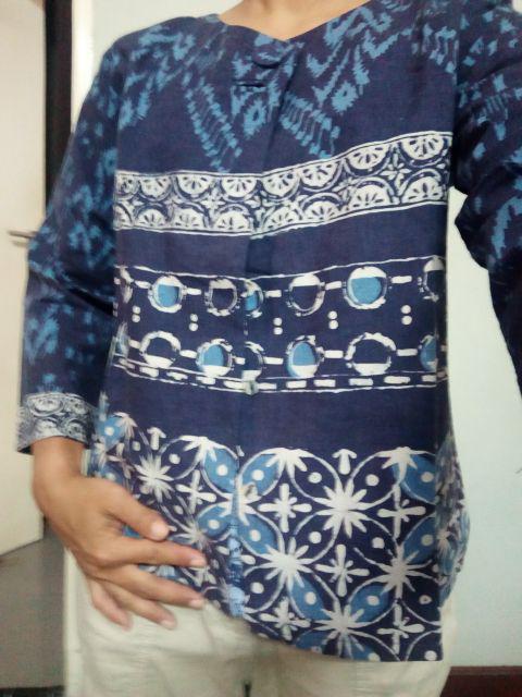 Atasan Batik Dolby Dolbi Dobby Doby Tenun Sutra Tulis Halus Katun Atbm Baron ,sarombit Atasan