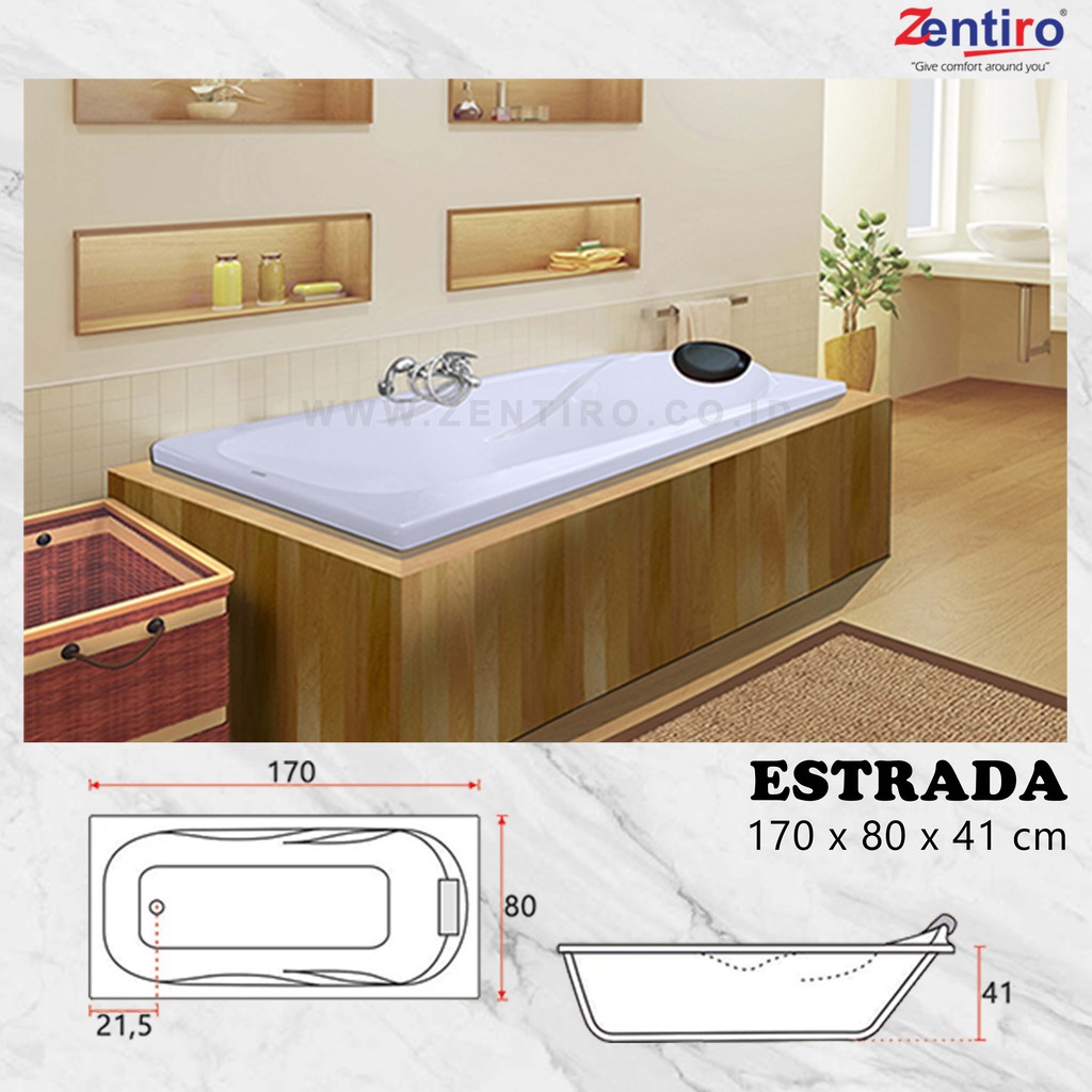 BATHTUB LONG || BATHTUB 170 || BATHTUB MARBLE ZENTIRO ESTRADA