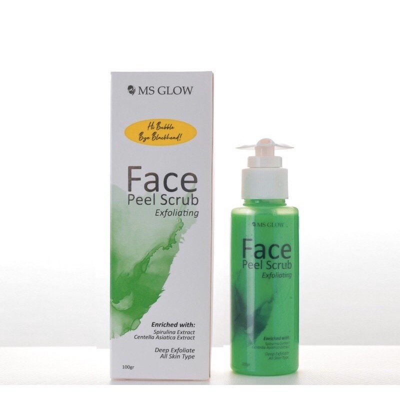 MS Glow Face Peel Scrub Exfoliating GIRLSNEED77 Dapat Mengekfoliasi Sel Kulit Mati pada Wajah