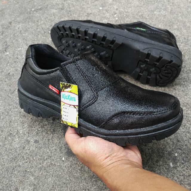 Kickers Sepatu Casual Pria Bahan Kulit Asli Slip On Elegan Kode F.21