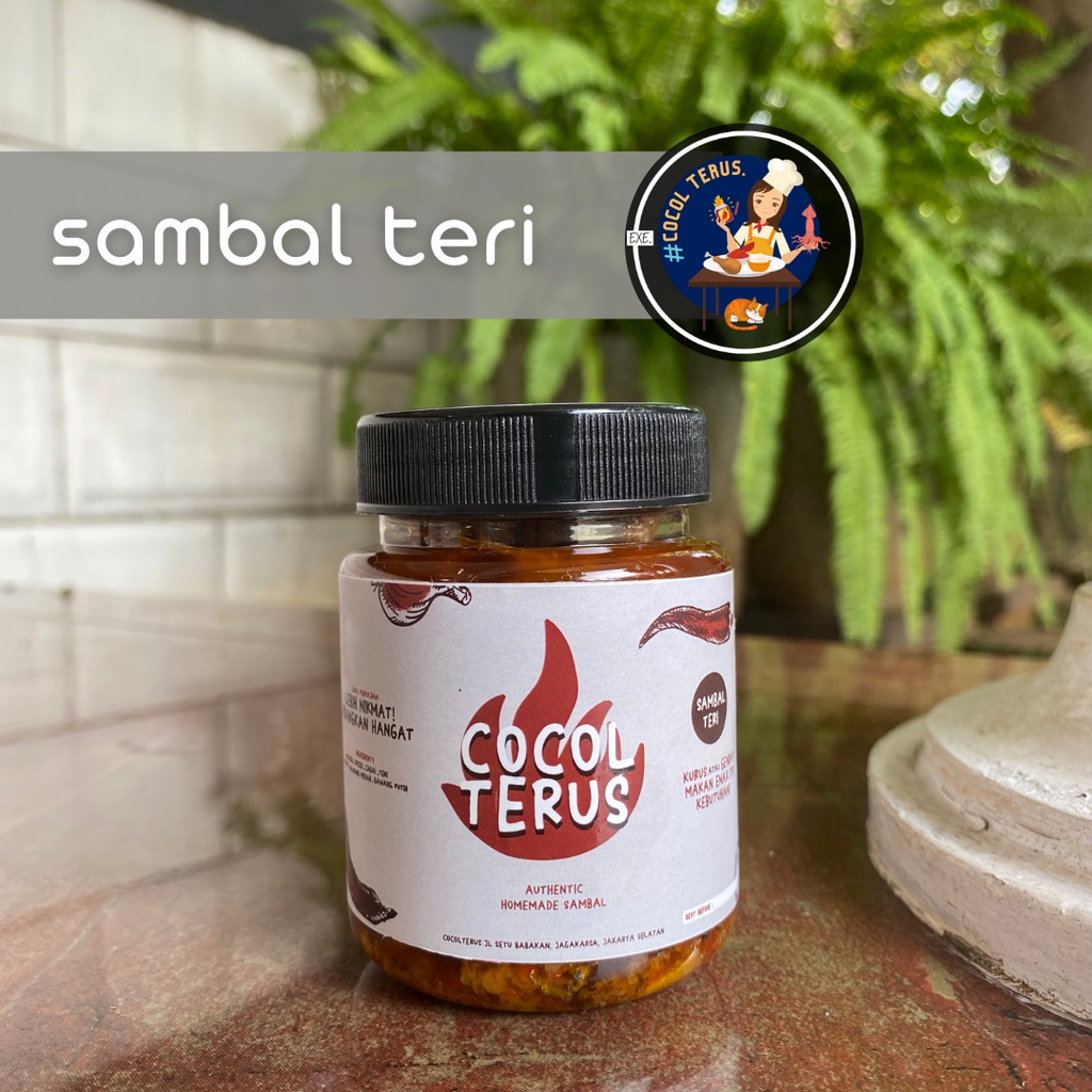 

Sambal Teri Pedas Asin Pedes Gurih nikmat by Cocolterus 165-170 gr isi bersih HOMEMADE NON MSG