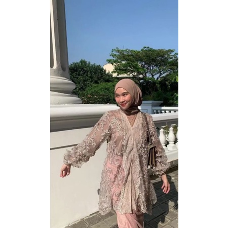 (SEWA KEBAYA WISUDA LAMARAN FULLSET) Runa Top Cocoa by Jaleela.id |*Baca Description Box yuk*