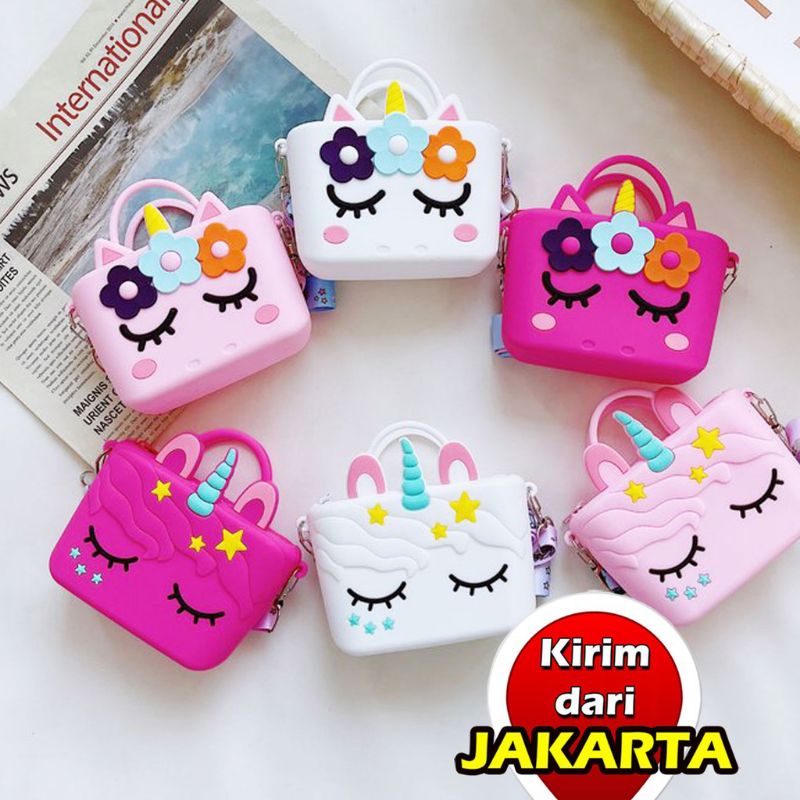 TAS JELLY MINI TAS SELEMPANG ANAK IMPORT KARAKTER LUCU