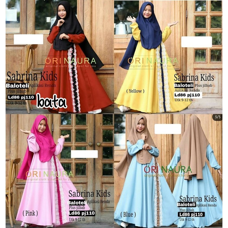 Jual Gamis Remaja Sabrina Kid Murah