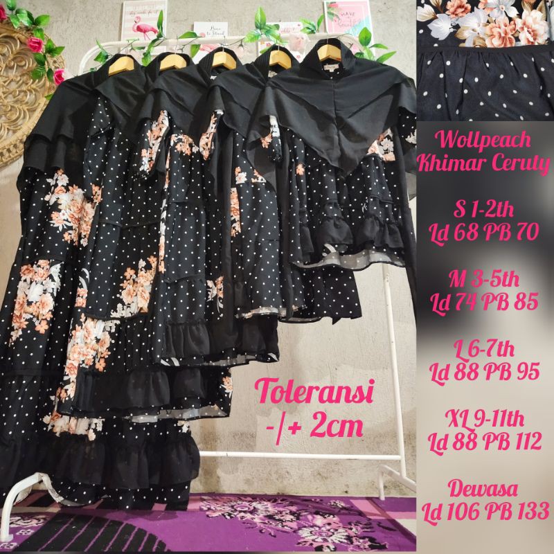 Couple ibu + 1,  2 &amp; 3 Anak (2kg) | gamis Couple | couple ibu dan anak