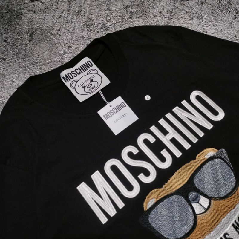 READY BISA COD !!! KAOS T-SHIRT MOSCHINO BEAR PREMIUM HIGHT QUALITY FULLTAG&amp; LEBEL ( FULL BORDIR ) BESTSELLER!!