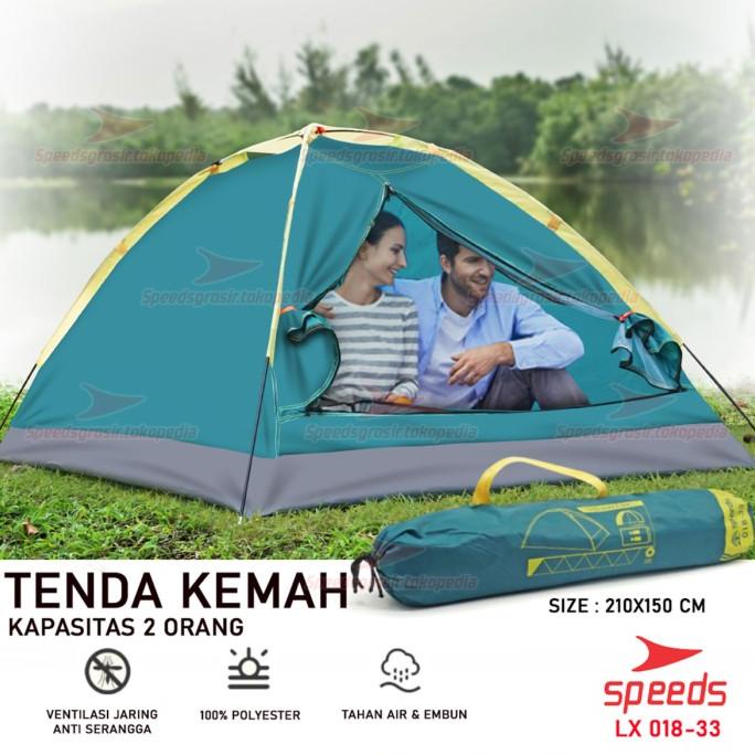 Tenda Camping Tenda Gunung 2-3Orang Manual Tenda Lipat Portable 018-33
