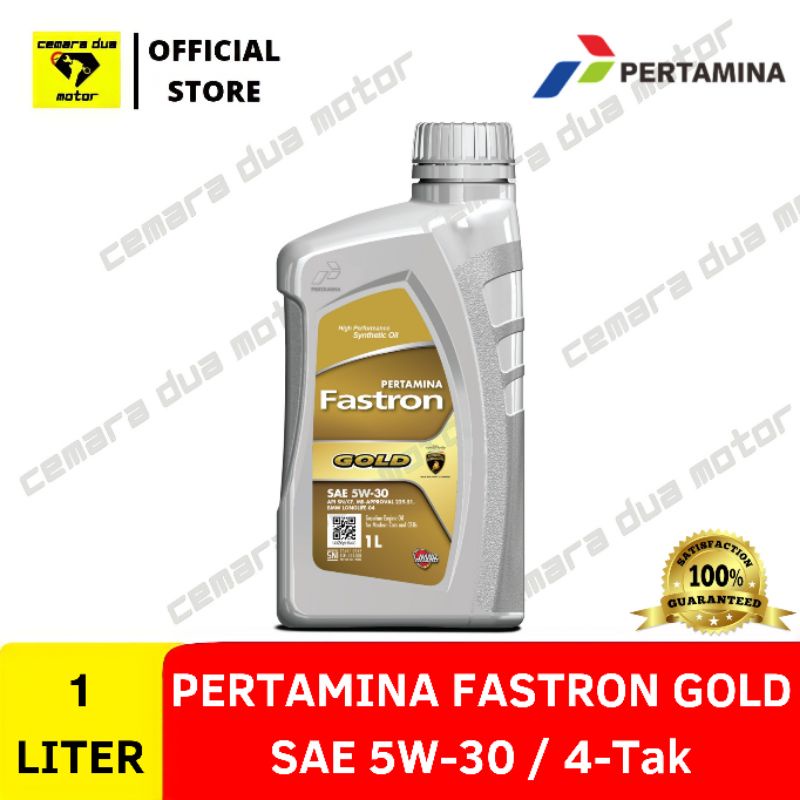 FASTRON TECHNO GOLD SAE 5W-30 HIGH PERFORMANCE SYNTHETIC OIL 1 LITER 1000ML OLI FASTRON EMAS GOLD SI