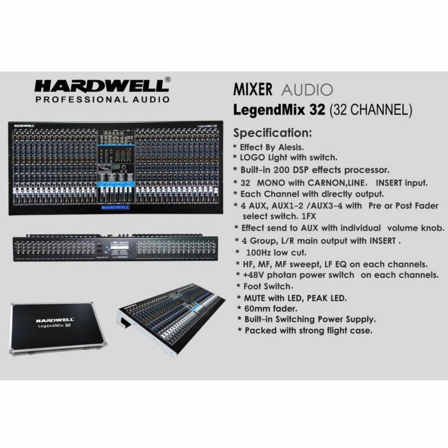 Mixer Hardwell Legend Mix 32 LegendMix32 32 Channel Audio Mixer