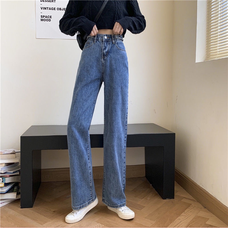 kekinian korean high waist murah boyfriend celana jeans high waist wanita kulot