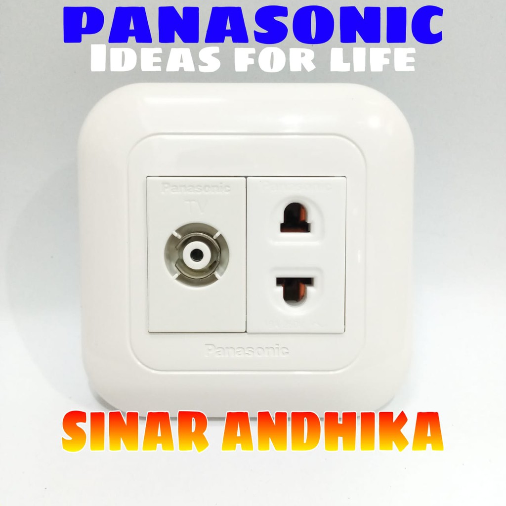 MODUL / JACK TV + STOP KONTAK UNIVERSAL PUTIH PANASONIC WEJ 78029 0119