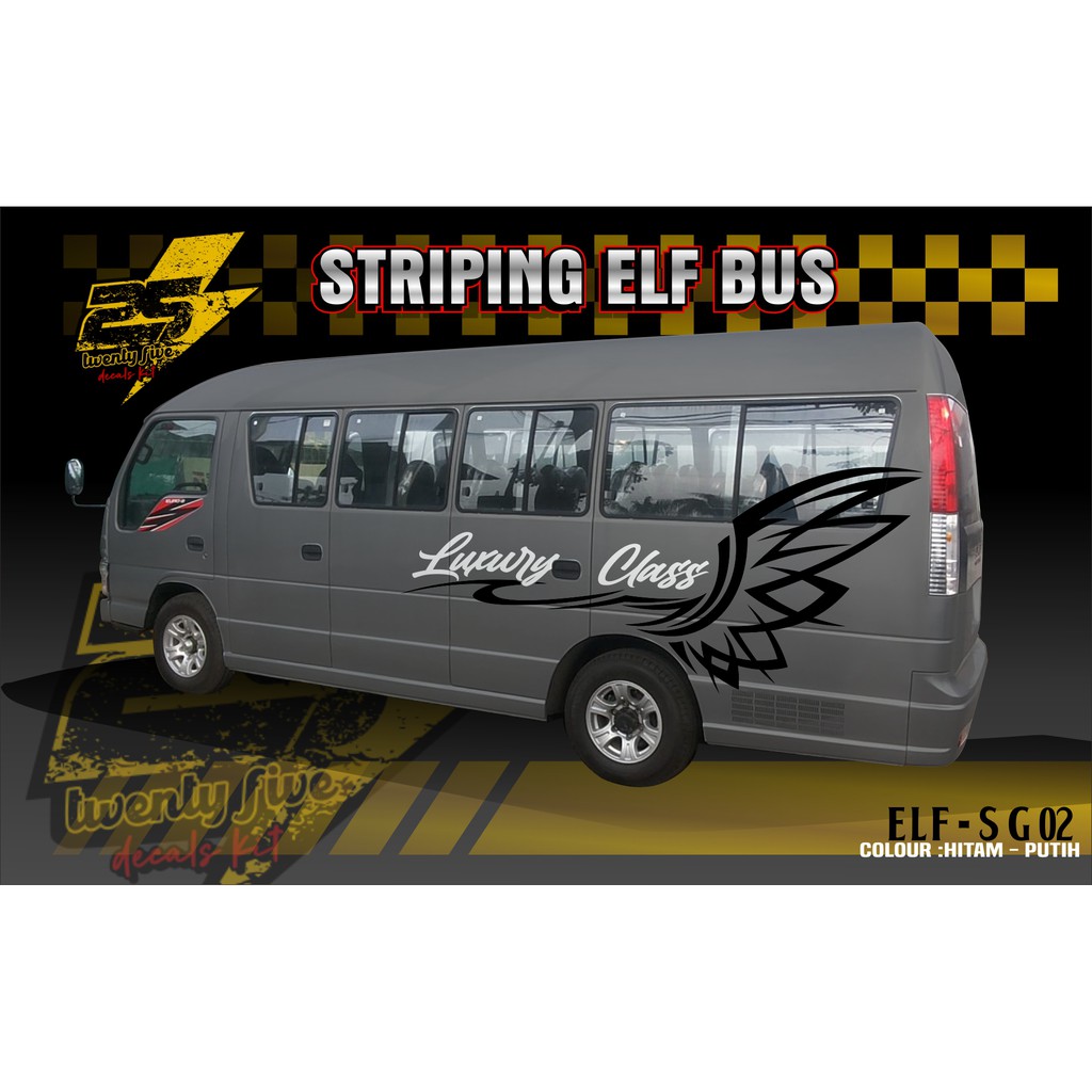 Jual LUXURY CLASS STRIPING CUTTING STICKER ELF BUS SHORT LONG Indonesia Shopee Indonesia