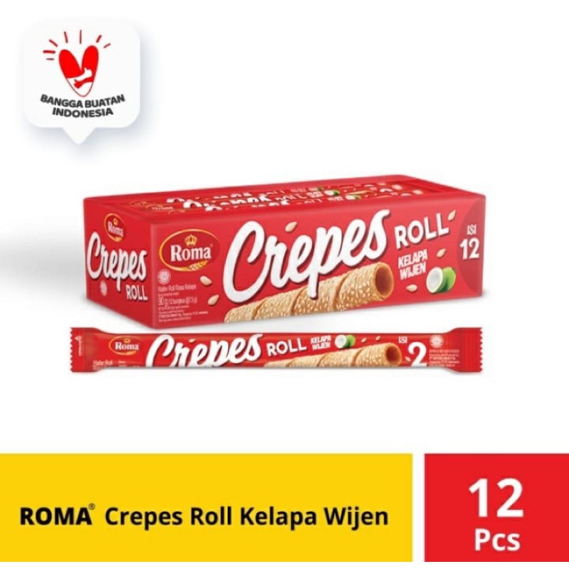 

ROMA CREPES ROLL KELAPA 12 x 7.5 GR