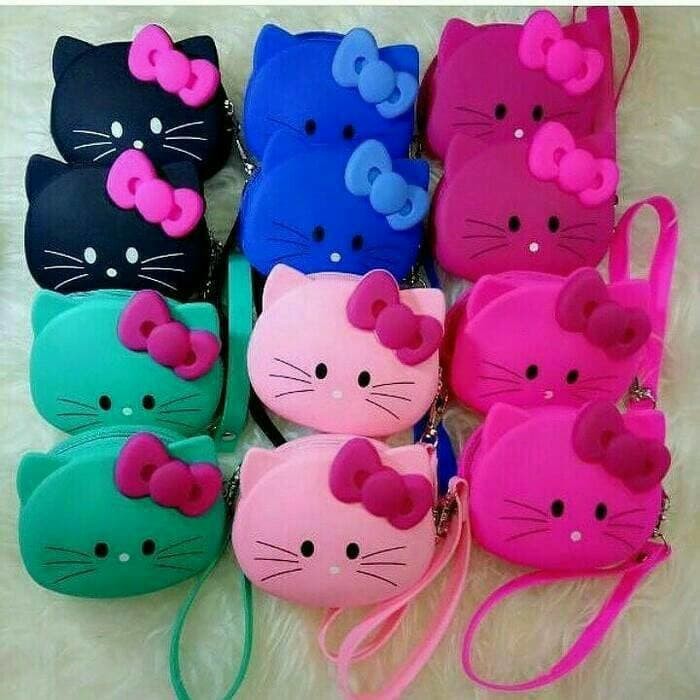 Dompet Koin Karakter Hello Kitty / Dompet Receh Silikon / Coin Wallet / Pouch Unik / Souvenir Unik