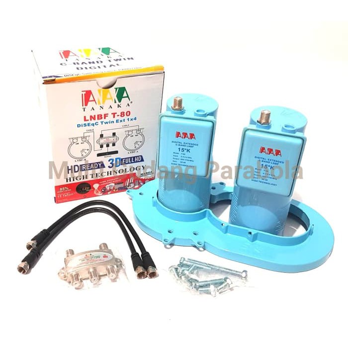 Dijual LNB Tanaka C band 2 in 1 T 80 Diseq out Noise 15k Berkualitas