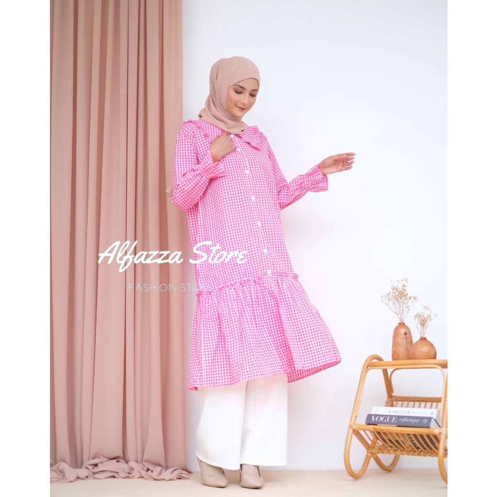 ALFAZZA STORE - TALITHA TUNIK - LONG TUNIK - Tarta Midi Pakaian Wanita Dress Midi - TERMURAH - KATUN PREMIUM - PAKAIAN WANITA - ATASAN - KEMEJA - KASUAL - VINTAGE - BIGSIZE - COD