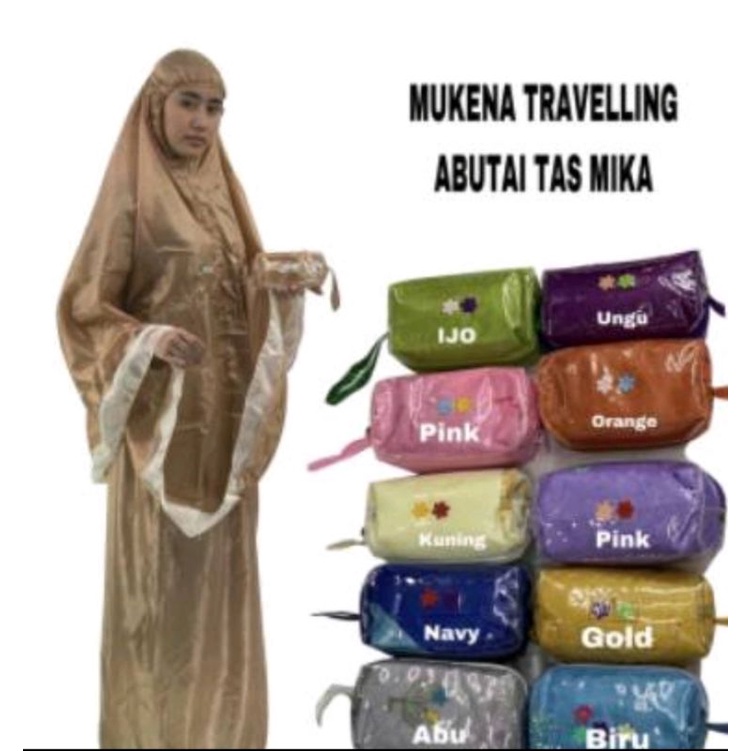 Mukena Satin Rempel Tas Mika ll Mukena Traveling