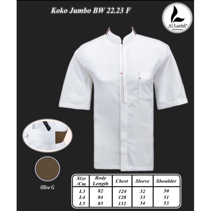 Baju Koko Dewasa Al Luthfi size Jumbo
