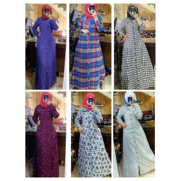 GAMIS DELISA/JSA/Gamis Katun flanel/Gamis Murah/Gamis Kekinian/Gamis trend