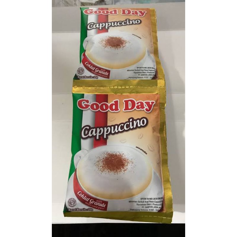 Good Day Cappucino with Choco granule / 1 renceng isi 10 sachet @20 gram