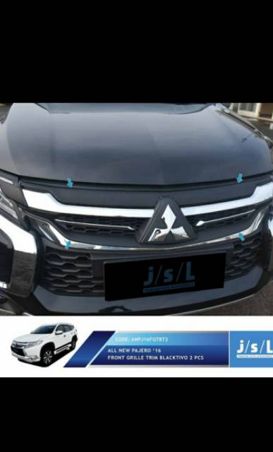 Grill depan/ front grill trim blacktivo all new Pajero jsl