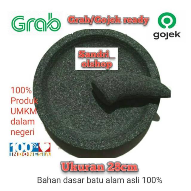Cobek batu asli ukuran 28cm cobek bubut ulekan batu cowek batu muntu coet cobek gunung merapi