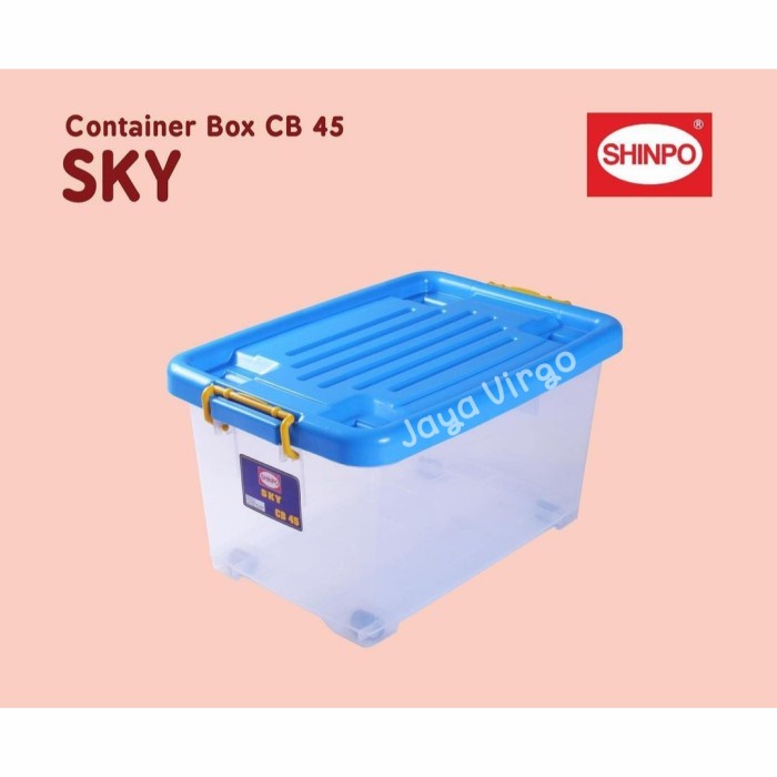 

READY Box Sky 45 SHINPO / box container / box roda / box transparan bening BERKUALITAS