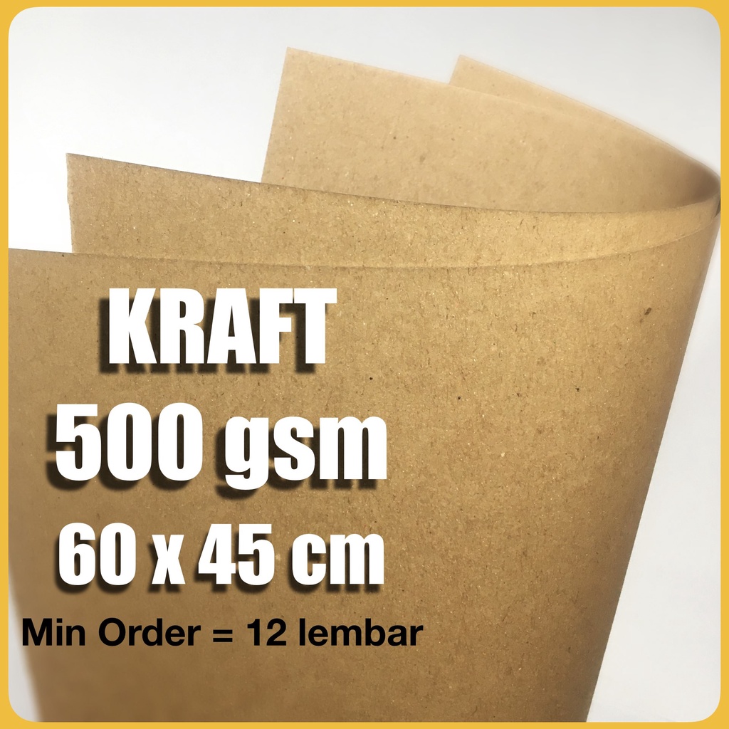 Jual Karton kraft tebal 500 gsm ukuran 60 x 45 cm | Shopee Indonesia