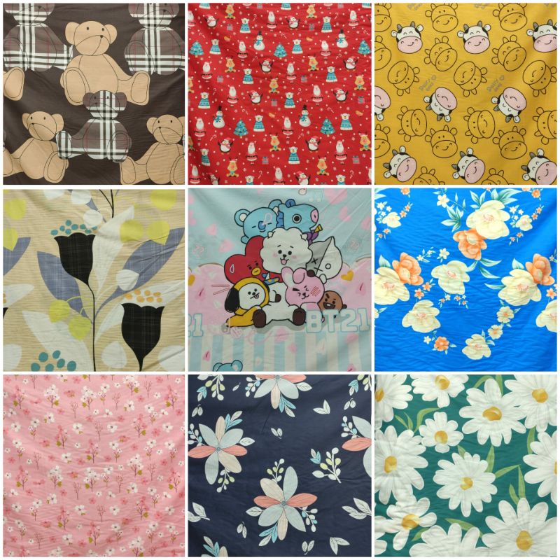 Kain Katun Jepang Motif Karakter Bedcover Sprei