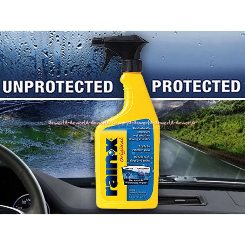 Rainox Glass Water Repellent 473ml Rain X Original Cairan Pelindung Kaca Mobil Kaca Anti Air Water Repent Raino-x Spray