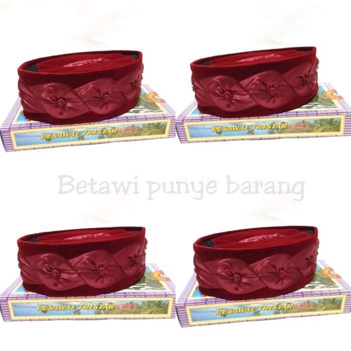 murah peci kembang kol FULL MERAH