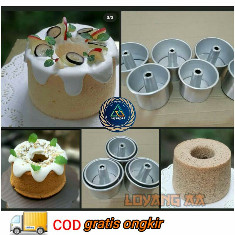Loyang Chiffon Lurus Pres mini / chiffon cake tinggi 8cm / Loyang chiffon Cake Mini