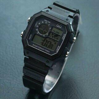 Jam Tangan Pria/Cowok Merek QQ Digital Rubber