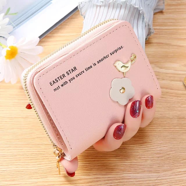 ♥TMALL88♥Dompet Lipat Mini Motif Bunga Ala Wanita Korea