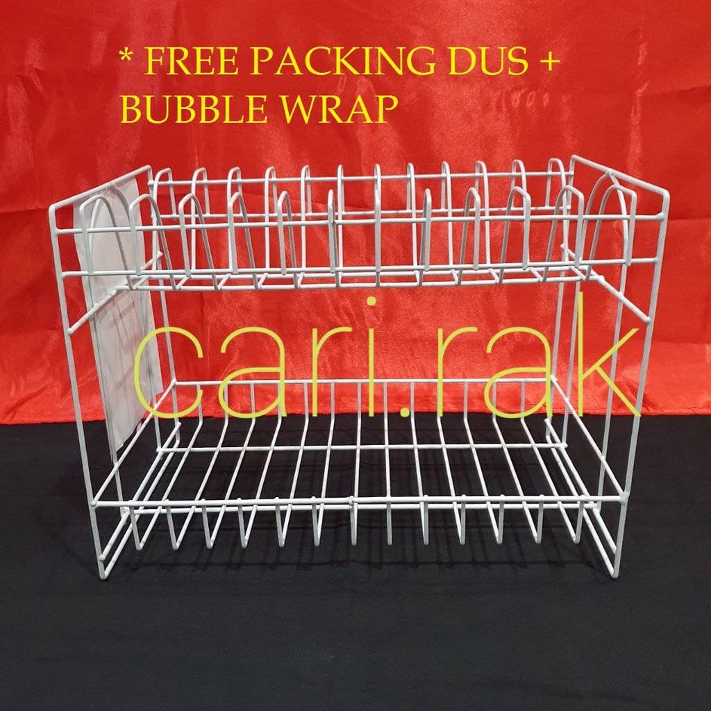 Rak Piring / Rak Kawat 2 (dua) susun / Rak Serbaguna Murah SIERRA type VIOLET