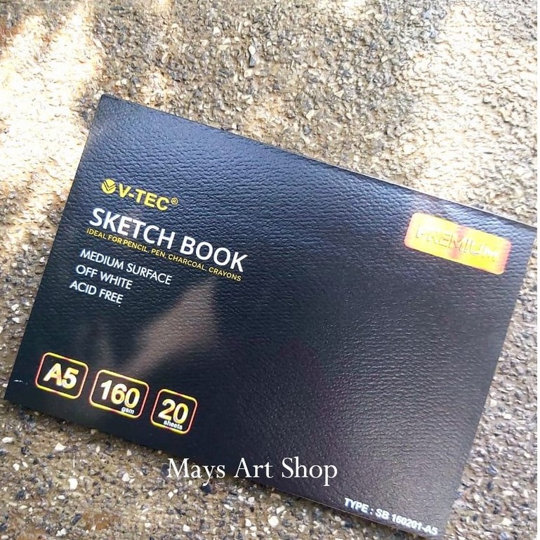 

Sketch Book A5 Isi 20 Lembar 160 gsm V-TEC / Buku Sketsa Gambar Kertas Lukis Pad Vtec SB 160201-A5 Murah
