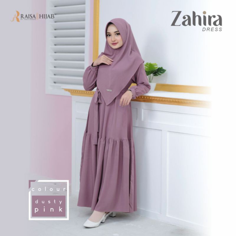 Zahira Dress by Raisa Hijab | Gamis Sett Polos | Gamis Remaja Terbaru