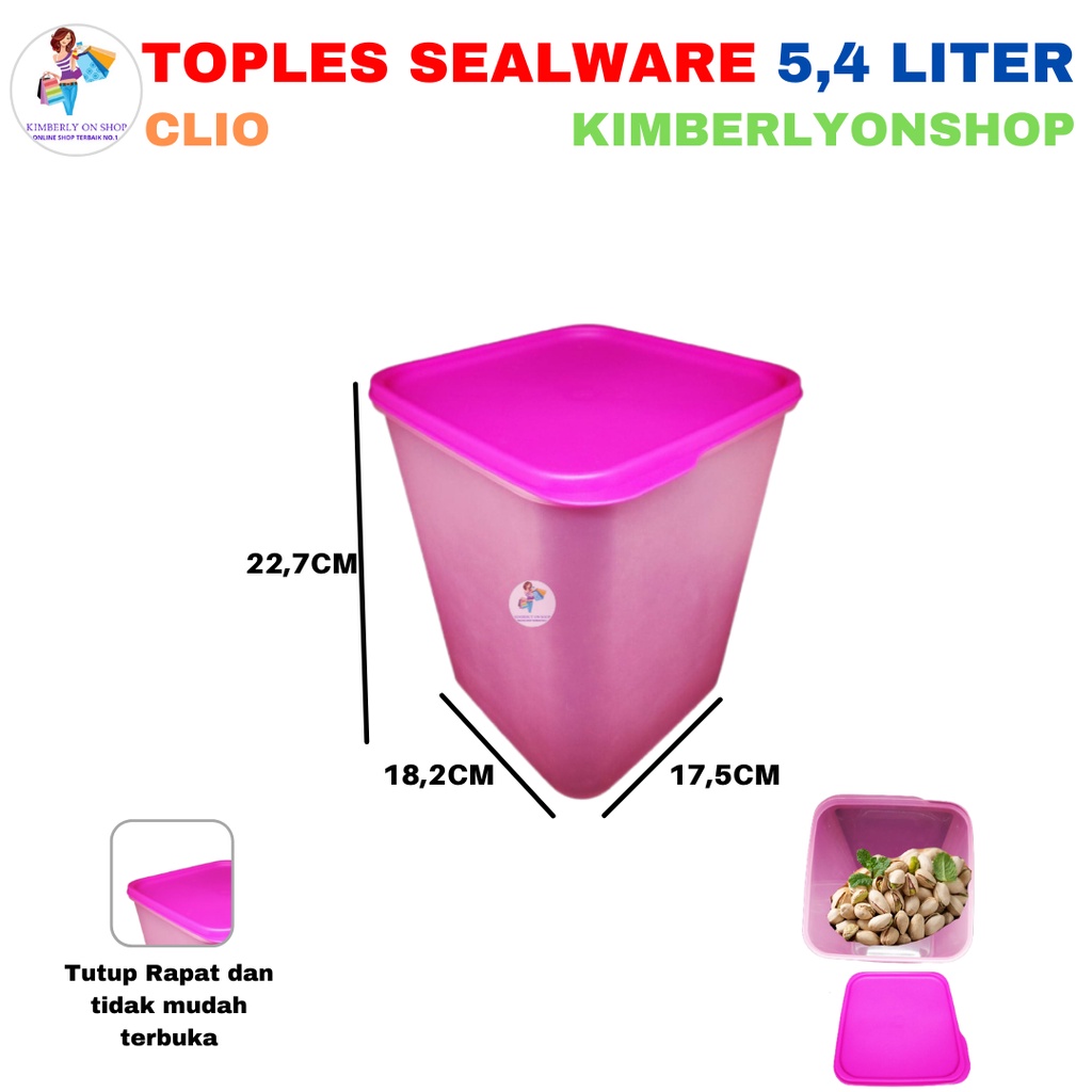 Toples Plastik 5,4 Liter - Food Container - Sealware set - Clio Fuji